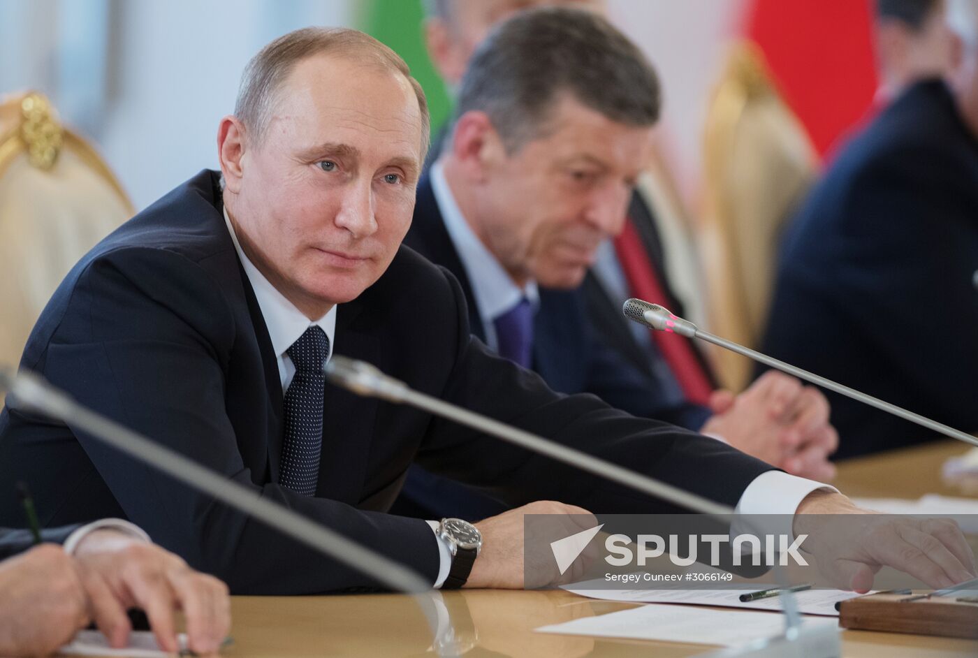 President Vladimir Putin meets with President of Uzbekistan Shavkat Mirziyoyev