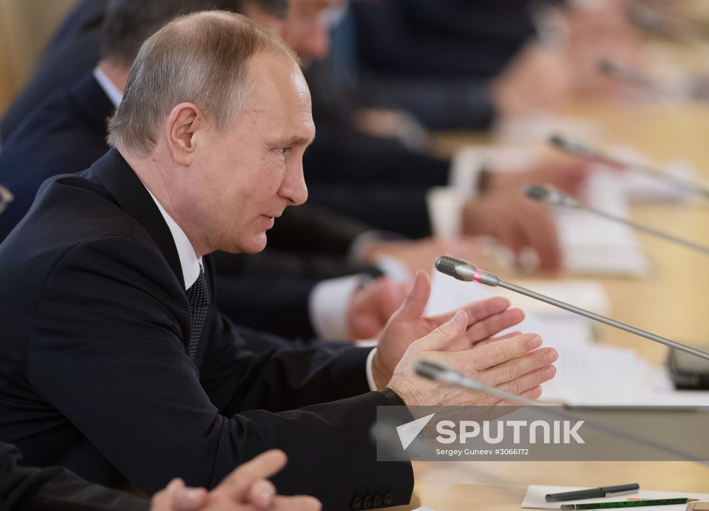 President Vladimir Putin meets with President of Uzbekistan Shavkat Mirziyoyev