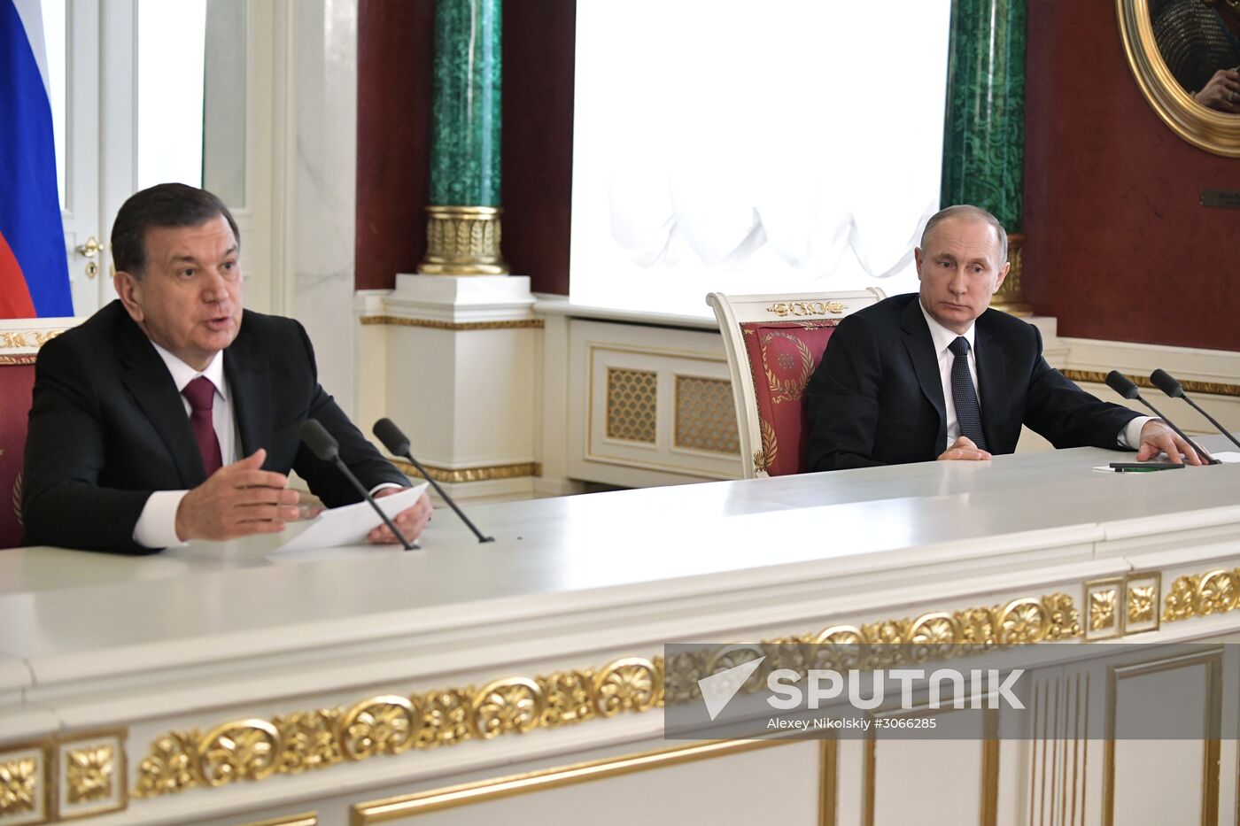 President Vladimir Putin meets with President of Uzbekistan Shavkat Mirziyoyev