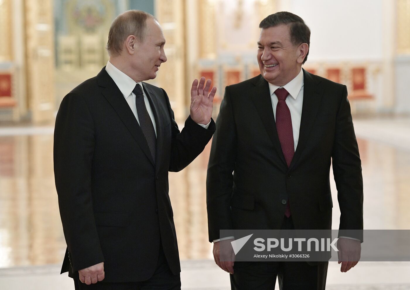 President Vladimir Putin meets with President of Uzbekistan Shavkat Mirziyoyev