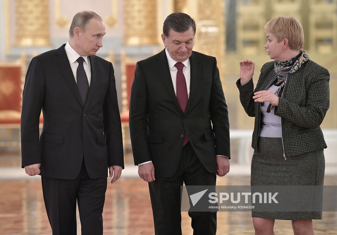 President Vladimir Putin meets with President of Uzbekistan Shavkat Mirziyoyev