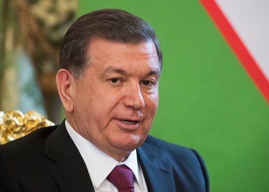 President Vladimir Putin meets with President of Uzbekistan Shavkat Mirziyoyev