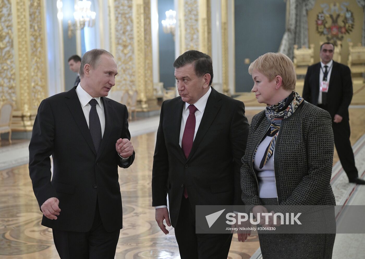 President Vladimir Putin meets with President of Uzbekistan Shavkat Mirziyoyev