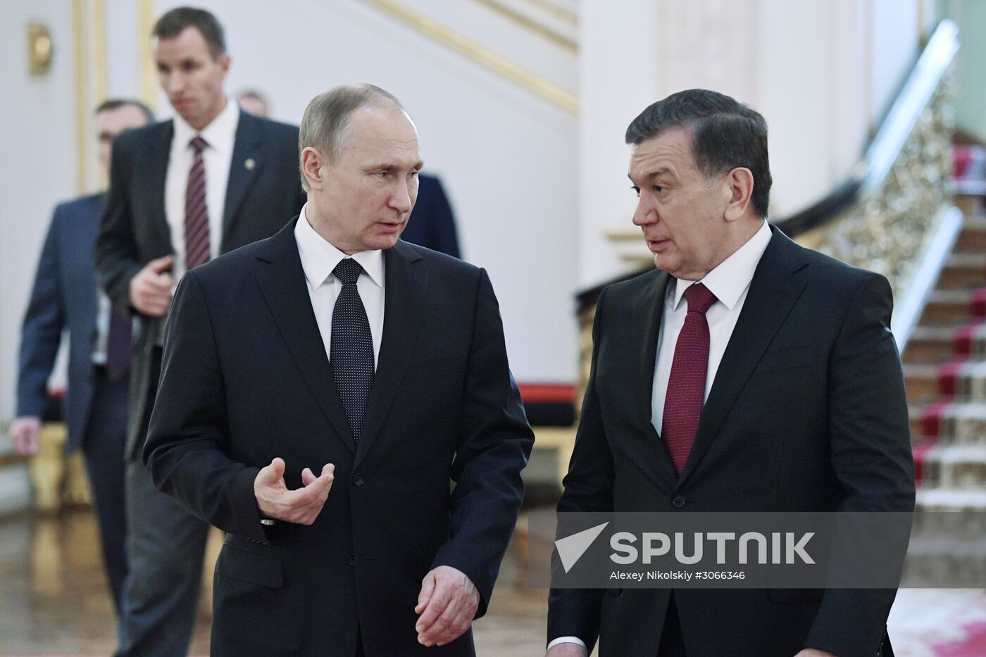 President Vladimir Putin meets with President of Uzbekistan Shavkat Mirziyoyev