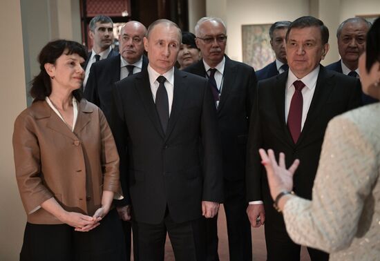 President Vladimir Putin meets with President of Uzbekistan Shavkat Mirziyoyev