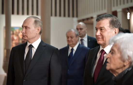 President Vladimir Putin meets with President of Uzbekistan Shavkat Mirziyoyev