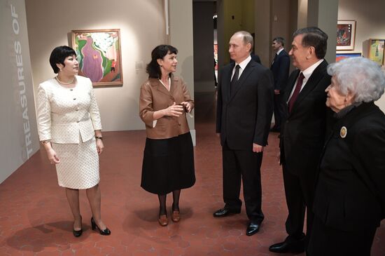 President Vladimir Putin meets with President of Uzbekistan Shavkat Mirziyoyev