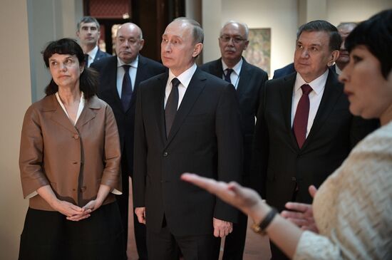 President Vladimir Putin meets with President of Uzbekistan Shavkat Mirziyoyev