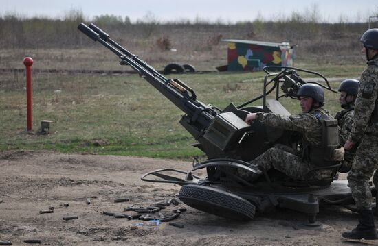 Drills of border guards at training field in Lviv Region