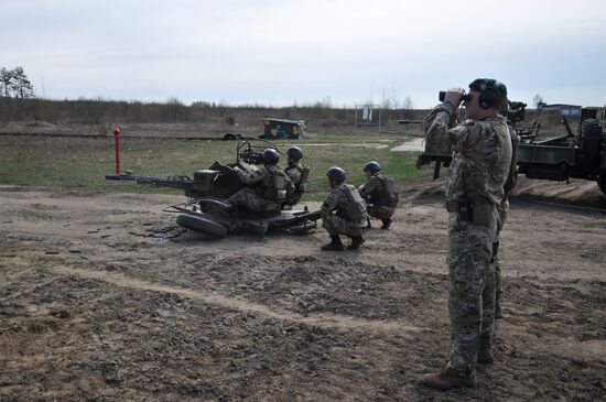 Drills of border guards at training field in Lviv Region