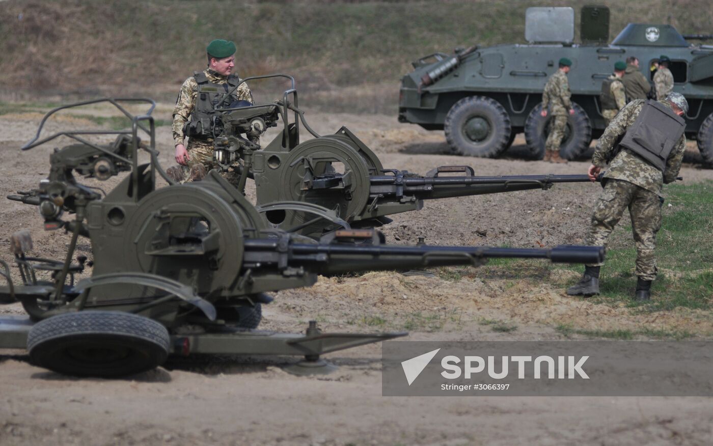 Drills of border guards at training field in Lviv Region