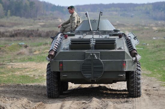Drills of border guards at training field in Lviv Region