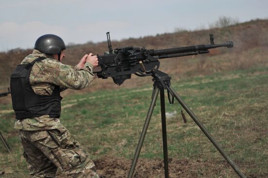 Drills of border guards at training field in Lviv Region