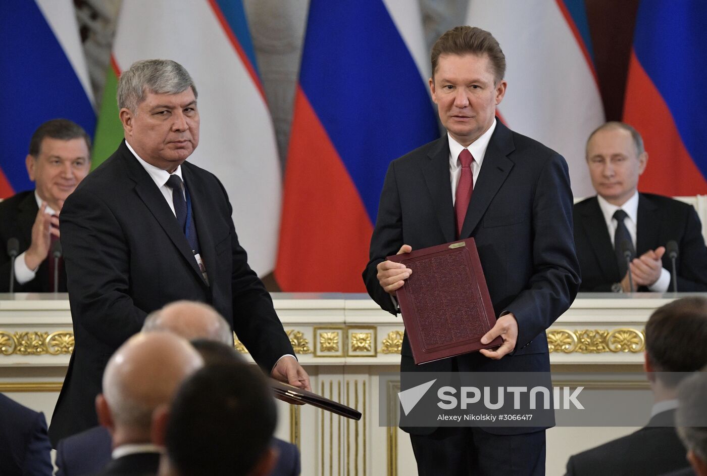 President Vladimir Putin meets with President of Uzbekistan Shavkat Mirziyoyev