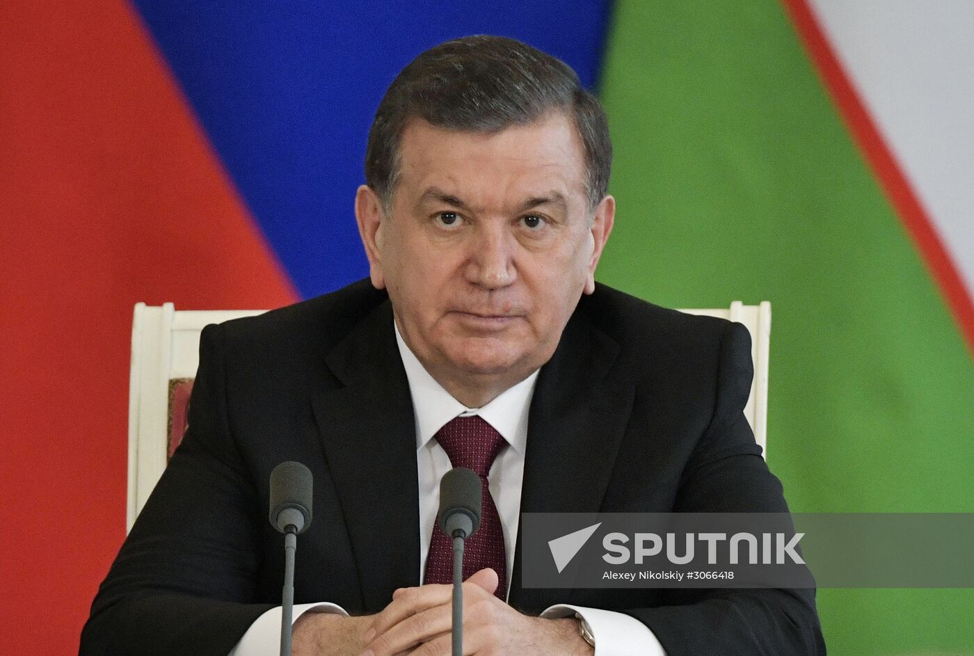 President Vladimir Putin meets with President of Uzbekistan Shavkat Mirziyoyev