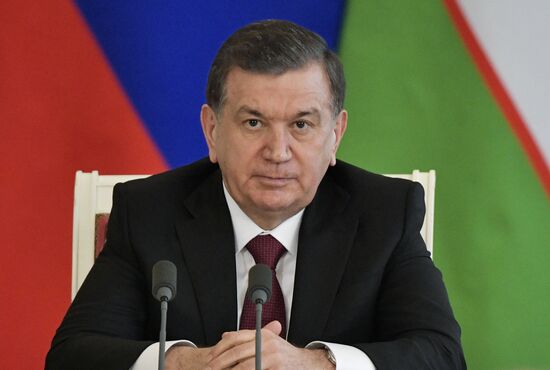 President Vladimir Putin meets with President of Uzbekistan Shavkat Mirziyoyev