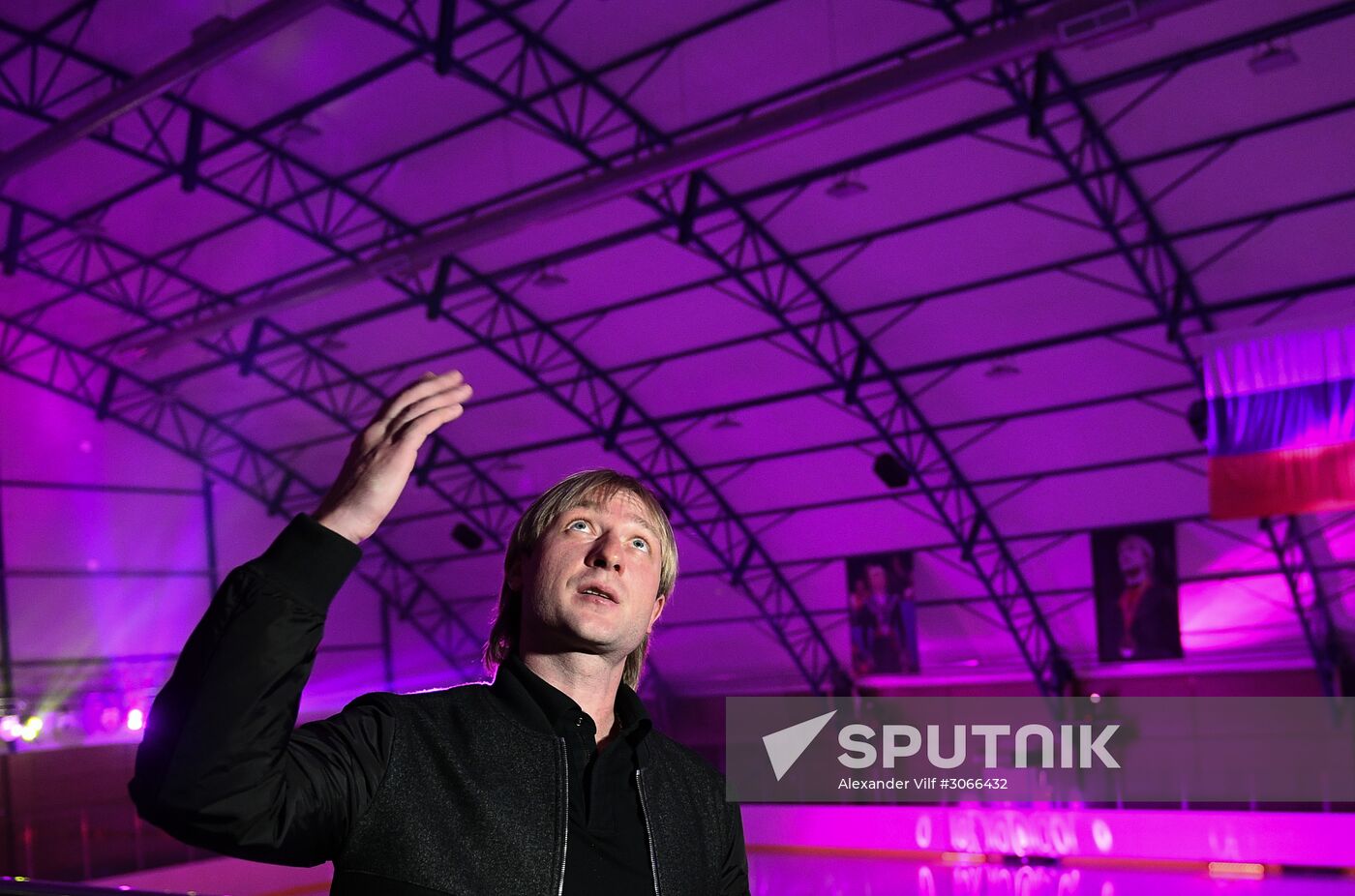 Opening of the Plyushchenko's Angels figure skating academy in Moscow