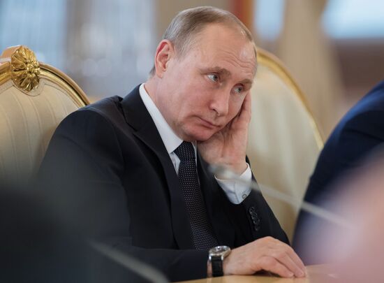 President Vladimir Putin meets with President of Uzbekistan Shavkat Mirziyoyev