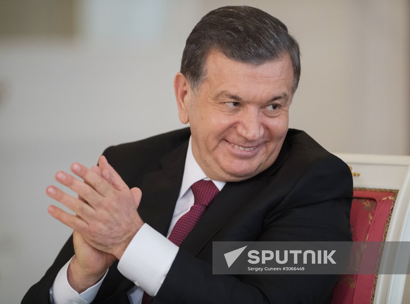 President Vladimir Putin meets with President of Uzbekistan Shavkat Mirziyoyev