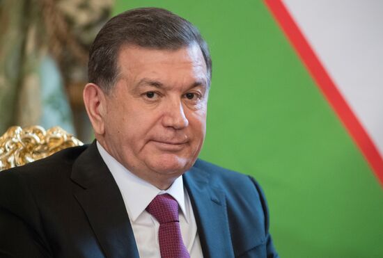 President Vladimir Putin meets with President of Uzbekistan Shavkat Mirziyoyev