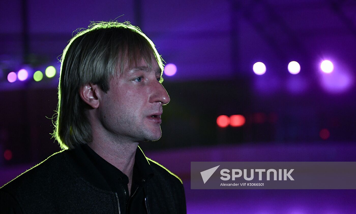 Opening of the Plyushchenko's Angels figure skating academy in Moscow