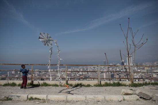 Syrian refugges in Turkey's Izmir Province