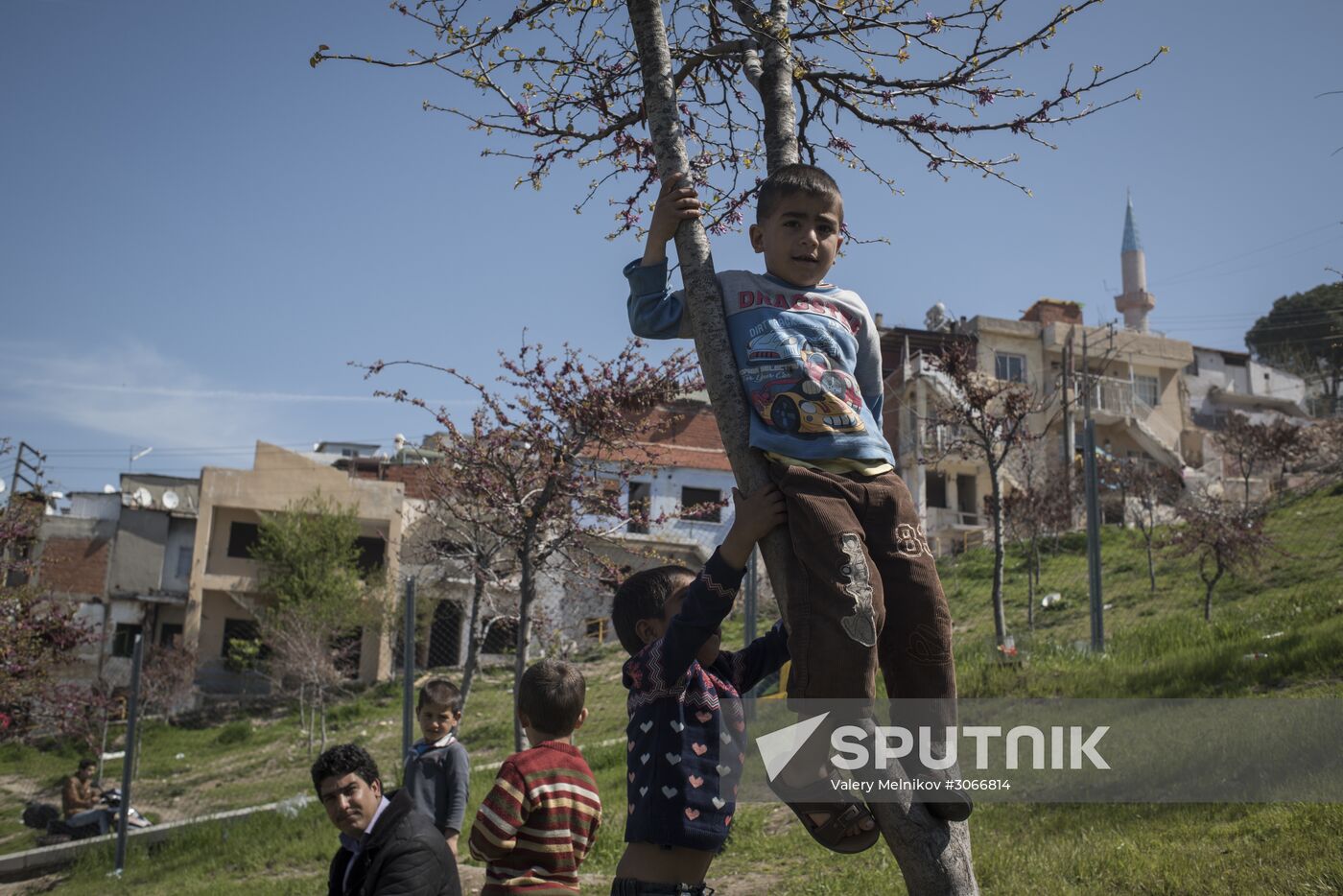 Syrian refugges in Turkey's Izmir Province