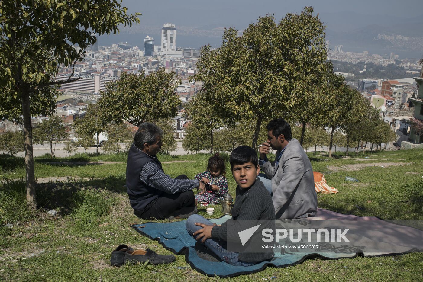 Syrian refugges in Turkey's Izmir Province