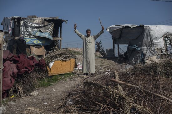 Syrian refugges in Turkey's Izmir Province