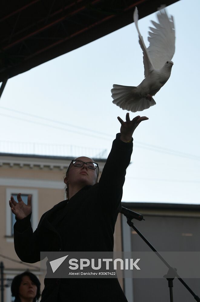 Memorial event for St.Petersburg metro blast victims