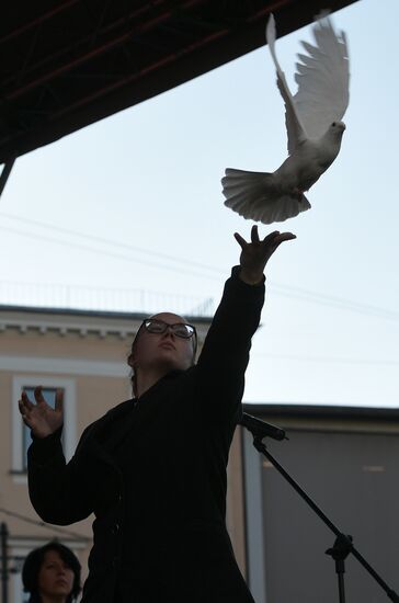 Memorial event for St.Petersburg metro blast victims