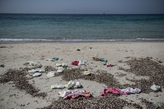 Syrian refugges in Turkey's Izmir Province
