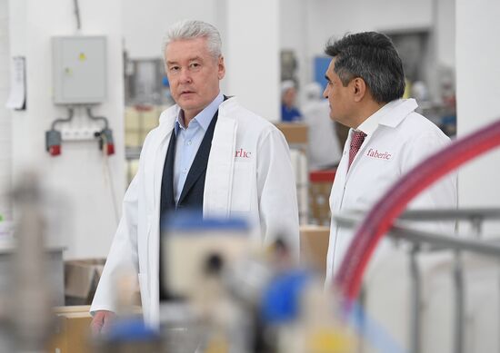 Moscow Mayor Sergei Sobyanin visits Faberlic company