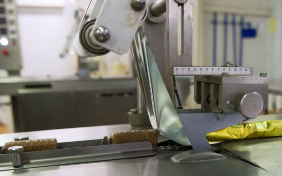 Production of B.Yu. Aleksandrov chocolate covered curd cheese bars