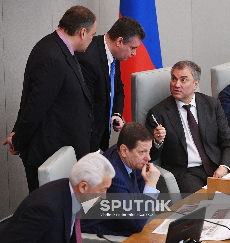 State Duma plenary meeting