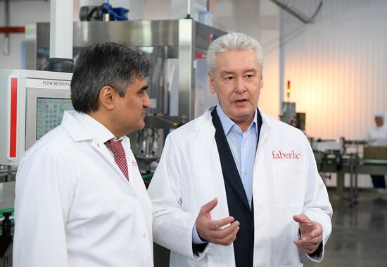 Moscow Mayor Sergei Sobyanin visits Faberlic company