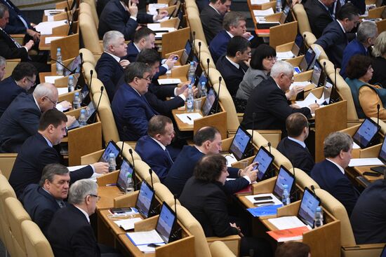 State Duma plenary meeting