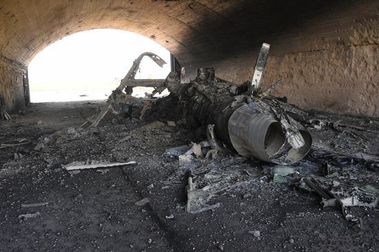 U.S. strikes Syrian military airfield
