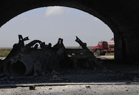 U.S. strikes Syrian military airfield
