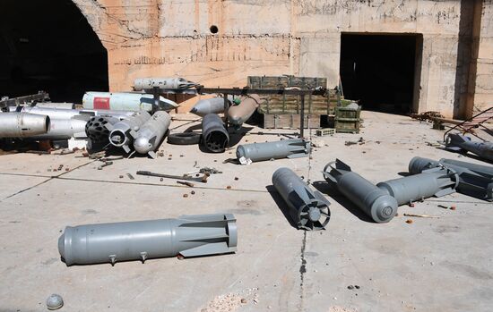 Aftermath of US missile strike on Syrian airbase