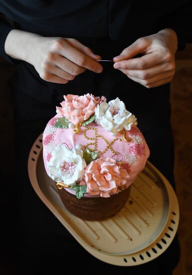 Easter cakes baked in a convent, Kaluga Region