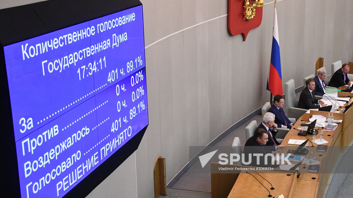 State Duma plenary meeting