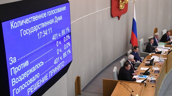 State Duma plenary meeting