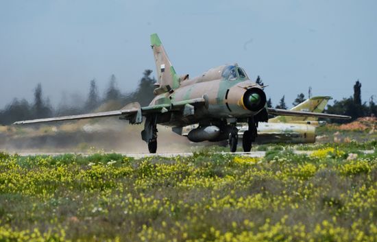 Syrian Air Forces resume flights from Ash Sha'irat air base