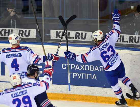 Kontinental Hockey League. Metallurg (Magnitogorsk) vs. SKA
