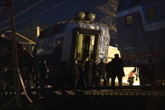 Two trains collide in the west of Moscow