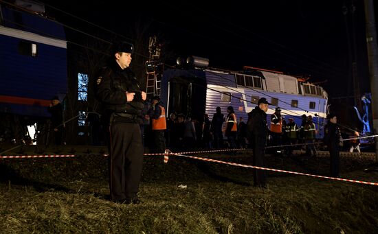 Two trains collide in the west of Moscow