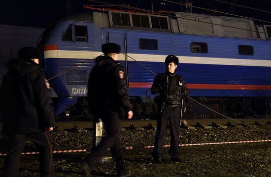 Two trains collide in the west of Moscow