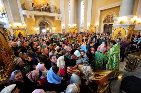 Palm Sunday celebrated in Russian cities