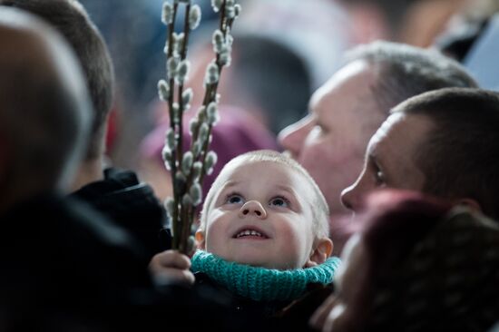 Palm Sunday celebrated in Russian cities